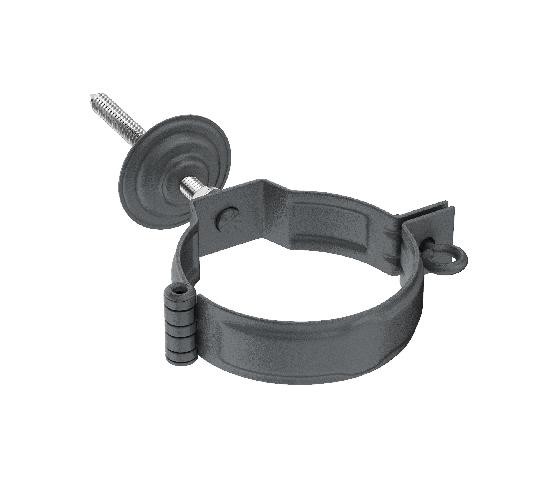 Водосток Aquasistem, Система 125/90 - Декоративный хомут c метизом в сборе RR 23 Маренго matt купить в Новотроицке