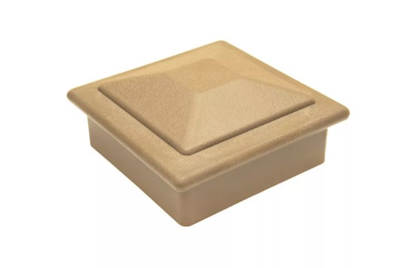 Крышка верхняя фигурная ПВХ для столба Deckart 100х100 Орех купить в Новотроицке