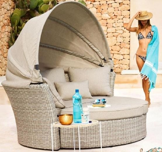 Диван-Трансформер AFINA плетеный из иск. ротанга AFM-325 Beige купить в Новотроицке