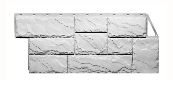 Фасайдинг Серия «Камень крупный»   Мелованный белый купить в Новотроицке