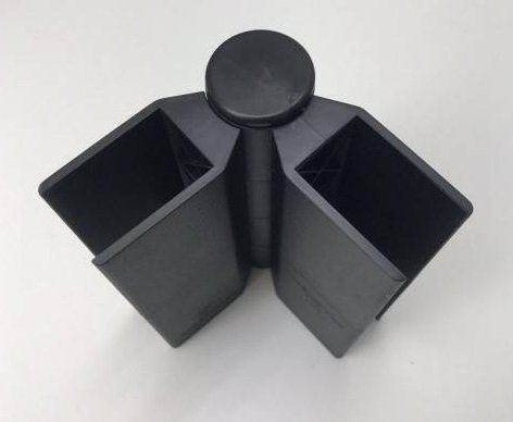 Угловой элемент поворотный, пластиковый от 60° до 300° для доски 150х25 мм из ДПК чёрный Holzhof купить в Новотроицке