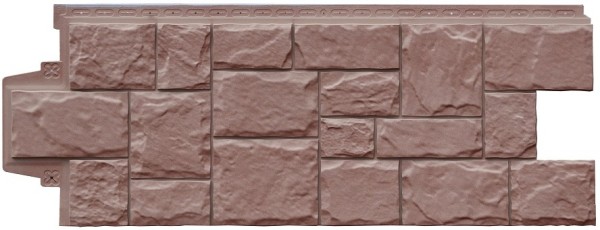 Фасадная панель Grand Line Крупный Камень Элит Миндаль купить в Новотроицке