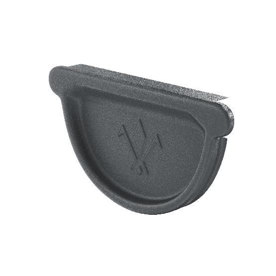 Водосток Aquasistem, Система 125/90 - Заглушка желоба универсальная с резиновым уплотнителем RR 23 Маренго matt купить в Новотроицке