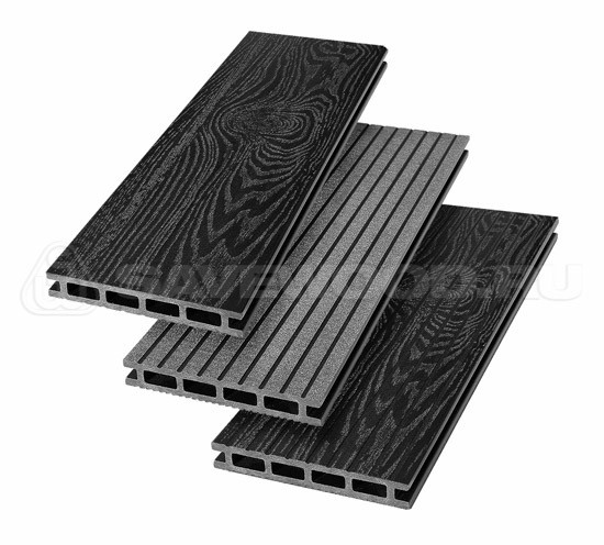 Террасная доска из ДПК SW Carpinus (T) — двухсторонняя черный купить в Новотроицке