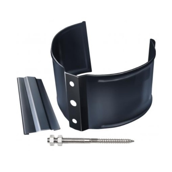 Водосток Grand Line 150x100 – Хомут трубы (на камень) RAL 7024 купить в Новотроицке