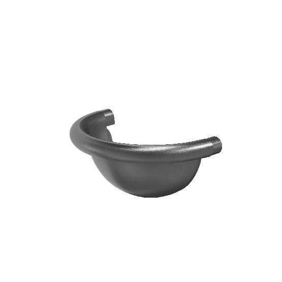 Водосток Aquasistem, Система 125/90 - Заглушка желоба универсальная полукруглая RR 23 Маренго matt купить в Новотроицке