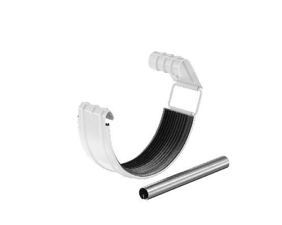 Водосток Aquasistem, система 150x100 - Соединитель желоба с резиновым уплотнителем RR 20 Мраморно-белый купить в Новотроицке