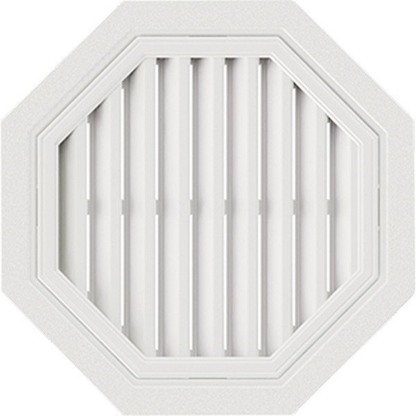 Восьмиугольная фронтонная вентиляционная решётка, Белая купить в Новотроицке