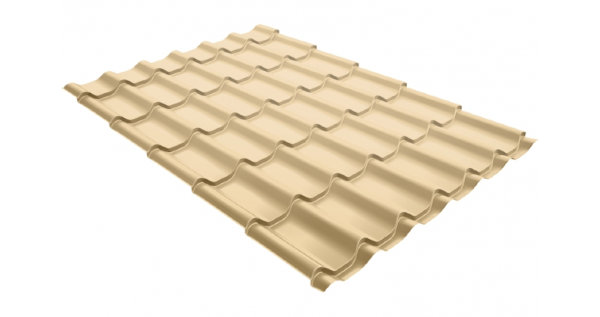 Металлочерепица классик 0,5 Satin RAL 1014 слоновая кость купить в Новотроицке