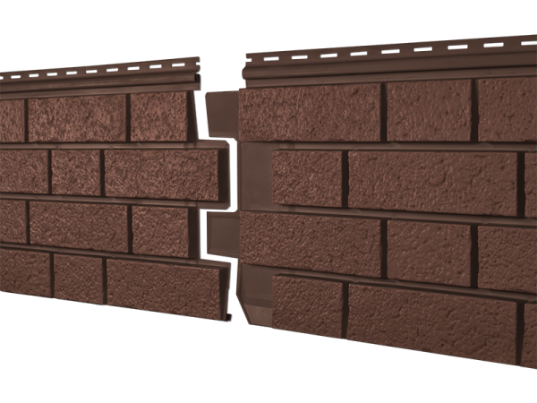 Фасадная панель Ю-пласт Стоун Хаус S-Lock Клинкер терракотовый купить в Новотроицке