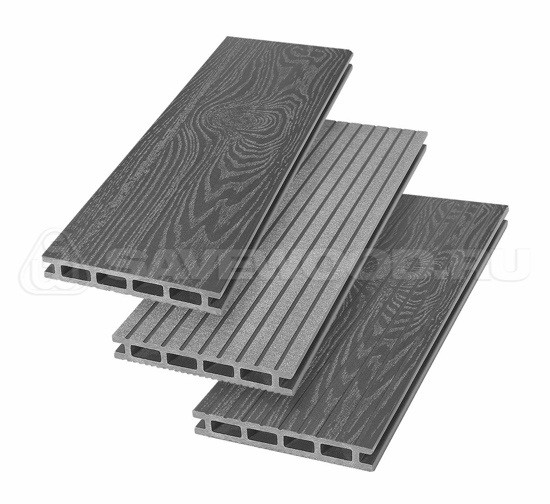 Террасная доска из ДПК SW Carpinus (T) — двухсторонняя графит купить в Новотроицке
