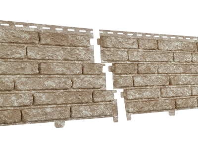 Фасадная панель Ю-пласт Стоун Хаус Кварцит Светло-бежевый