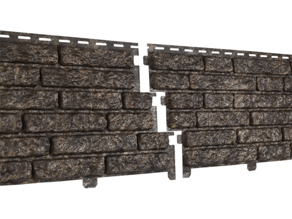 Фасадная панель Ю-пласт Стоун Хаус Кварцит Коричневый купить в Новотроицке