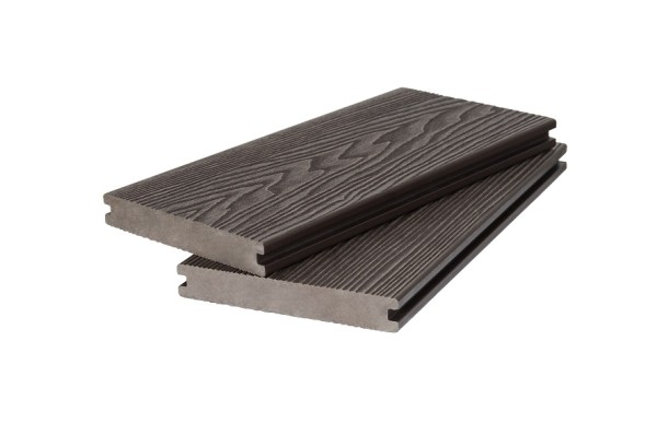 Доска террасная 3D фактура дерева POLIVAN GROUP двухсторонняя полнотелая SINGARAJA тёмно-коричневый купить в Новотроицке