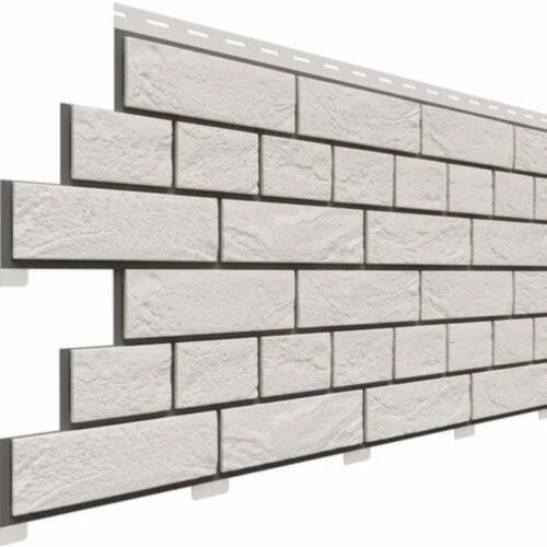 Фасадная панель Доломит Кирпич Славянка Белый купить в Новотроицке