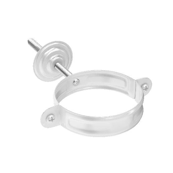 Водосток Aquasistem, система 125x90 - Комплект крепления трубы RAL 9003 Белый купить в Новотроицке