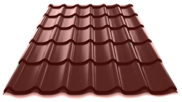 Металлочерепица Металл Профиль Norman полиэстер 0,5 сталь RAL 8017 коричневый купить в Новотроицке