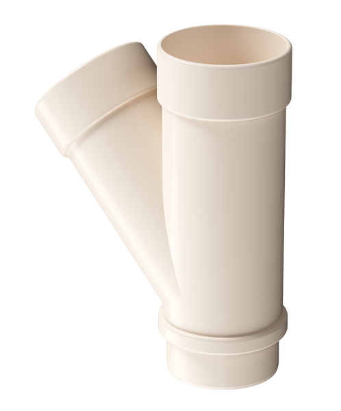 Тройник 45˚ Docke Lux ПВХ Латте купить в Новотроицке