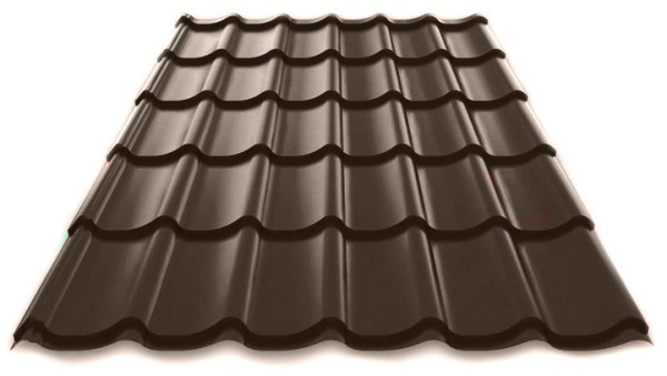 Металлочерепица Металл Профиль Norman полиэстер 0,5 сталь RR32 темно-коричневый купить в Новотроицке