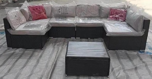 Диван-Трансформер AFINA модульный плетеный из иск. ротанга YR822D Brown/Beige купить в Новотроицке