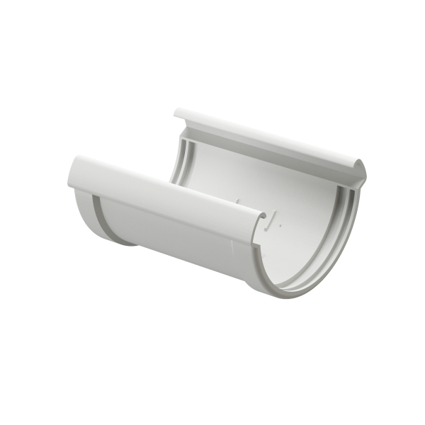 Соединитель Желоба Docke Lux ПВХ Пломбир купить в Новотроицке