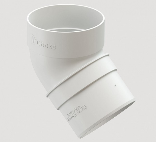 Колено 45˚ПВХ Docke STANDART пломбир купить в Новотроицке