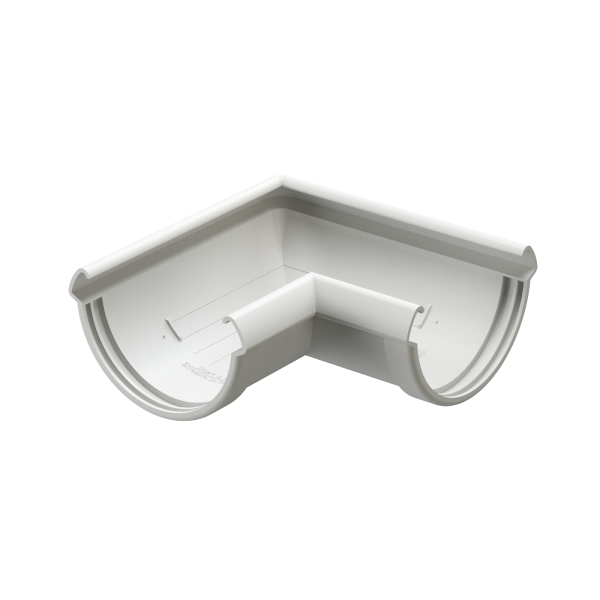 Угол желоба 90° Docke Lux ПВХ Пломбир купить в Новотроицке