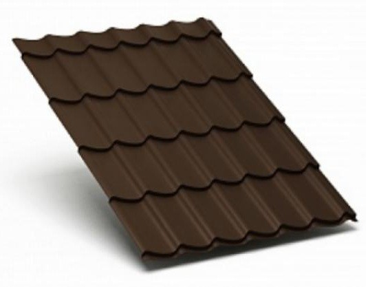 Металлочерепица Металл Профиль матовый полиэстр Valori 0,5 сталь RAL 8017 коричневый купить в Новотроицке