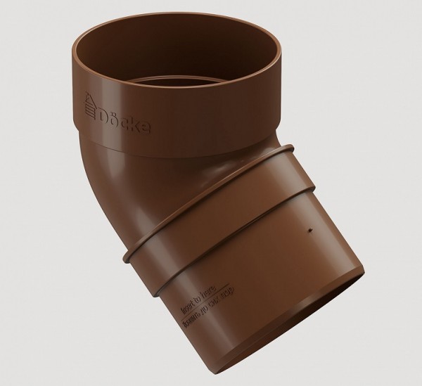 Колено 45˚ПВХ Docke STANDART Светло-коричневый купить в Новотроицке