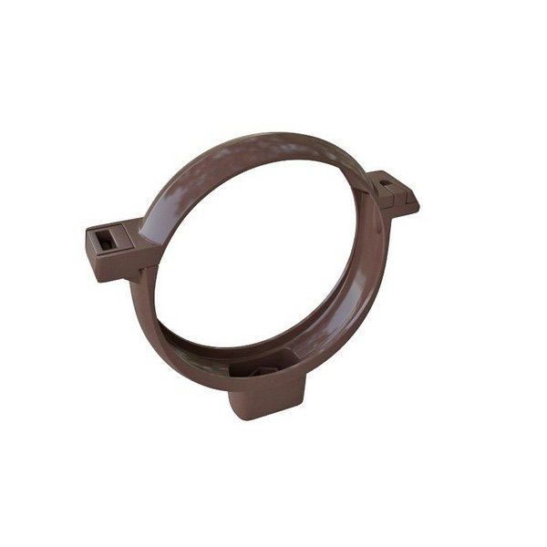 Водосток Альта-Профиль ПВХ – Хомут трубы (коричневый) купить в Новотроицке