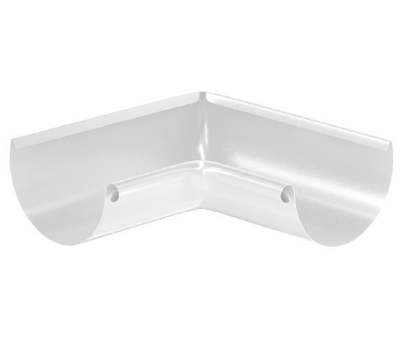 Водосток Aquasistem, система 125x90 - Угол желоба, внутренний 90° RR 20 Мраморно-белый купить в Новотроицке