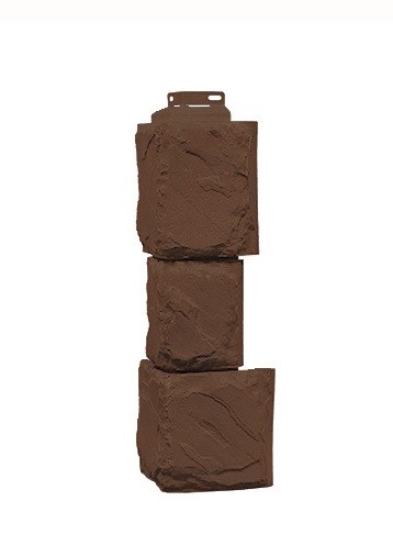 Угол Фасайдинг Серия «Камень крупный» Коричневый купить в Новотроицке