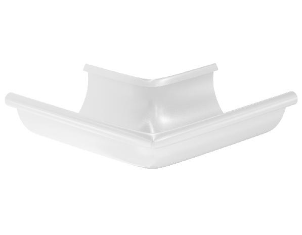 Водосток Aquasistem, система 125x90 - Угол желоба, наружный 90° RR 20 Мраморно-белый купить в Новотроицке