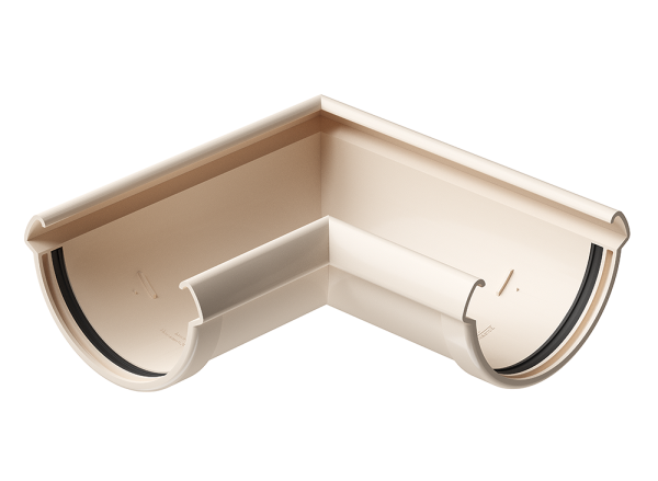 Угол желоба 90° Docke Lux ПВХ Латте купить в Новотроицке