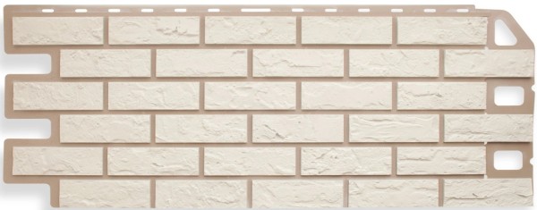 Фасадная панель Цокольный сайдинг Альта-профиль - коллекция "кирпич", кирпич белый купить в Новотроицке