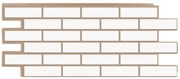Фасадная панель T-Сайдинг - Кирпич Модерн Белый купить в Новотроицке