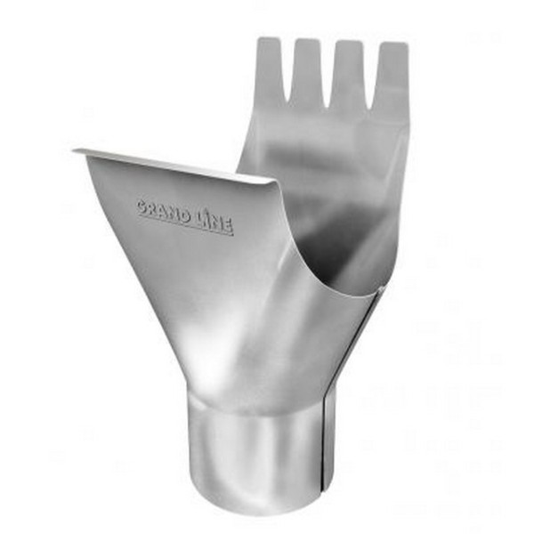 Водосток Grand Line 125x90 – Воронка желоба RAL 9003 купить в Новотроицке