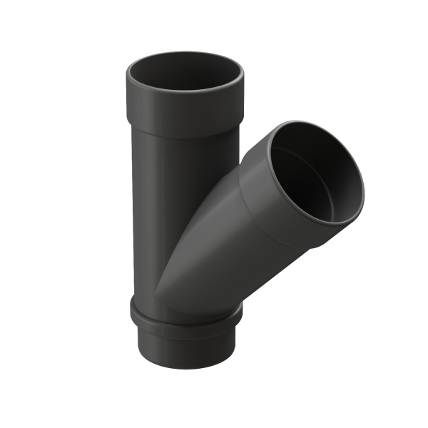 Тройник 45˚ для водосточной трубы Docke Lux ПВХ - Графит купить в Новотроицке