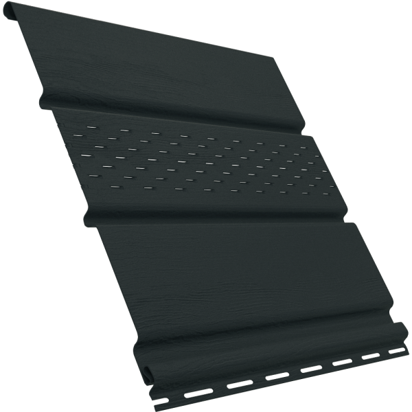 Софит Ю-Пласт перфорация по центру, графитовый купить в Новотроицке