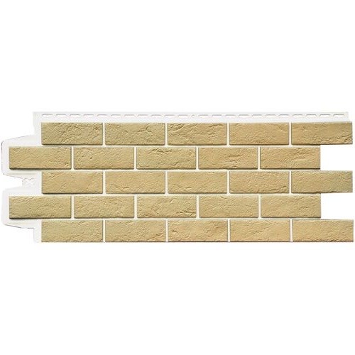 Фасадная панель Grand Line Состаренный кирпич Элит ваниль, ШОВ белый купить в Новотроицке