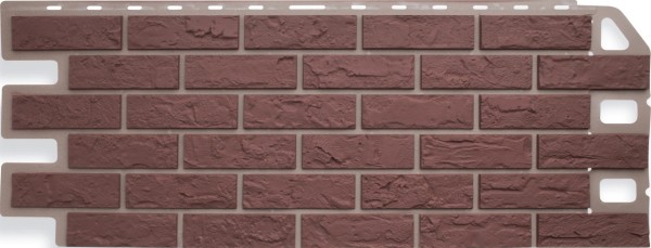Фасадная панель Цокольный сайдинг Альта-профиль - коллекция "кирпич", кирпич красный купить в Новотроицке