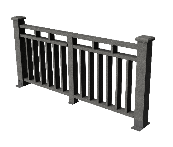 Ограждения декоративное ДПК GRINDERDECO Европа серый базальт купить в Новотроицке