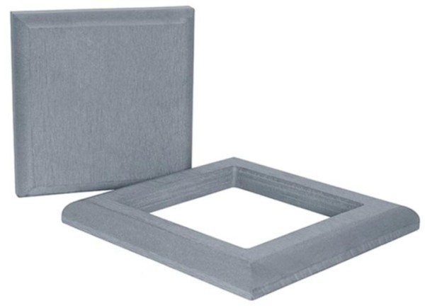 Комплект крышка и юбка ДПК для столба Polivan DENPASAR серый купить в Новотроицке