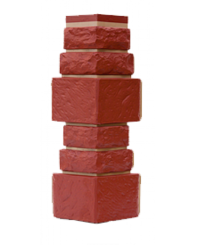 Угол T-Сайдинг-Дикий Камень Бордовый купить в Новотроицке