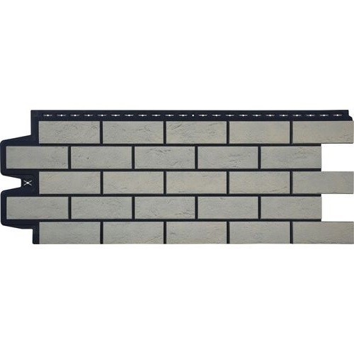 Фасадная панель Grand Line Состаренный кирпич Элит ваниль, ШОВ чёрный купить в Новотроицке