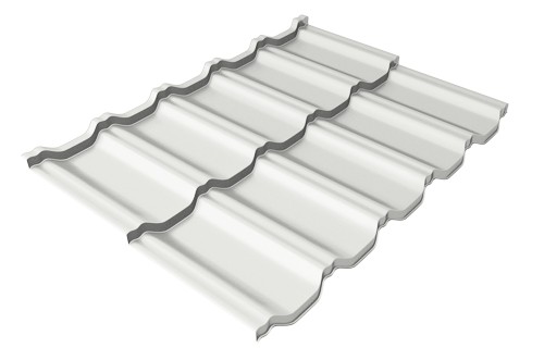Металлочерепица модульная Квинта Uno Grand Line c 3D резом 0,5 Satin RAL 9003 сигнальный белый купить в Новотроицке