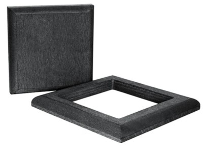 Комплект крышка и юбка ДПК для столба Polivan DENPASAR черный