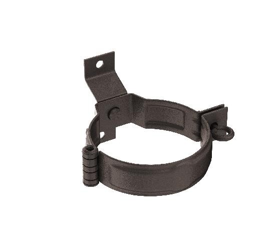 Водосток Aquasistem, Система 125x90 - Декоративный хомут трубы под дерево с комплектом крепления RR 32 Тёмно-коричневый matt купить в Новотроицке