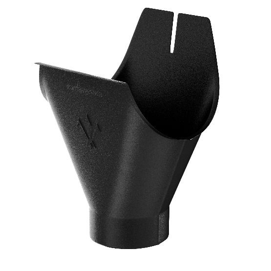 Водосток Aquasistem, система 125x90 - Воронка желоба RAL 9005 Чёрный купить в Новотроицке