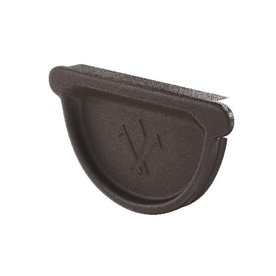 Водосток Aquasistem, Система 125x90 - Заглушка универсальная с резиновым уплотнителем RR 32 Тёмно-коричневый matt купить в Новотроицке